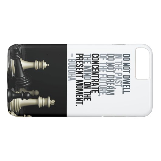 ブッダ引用文とチェスゲーム白黒 Case-Mate iPhoneケース (裏面(横))