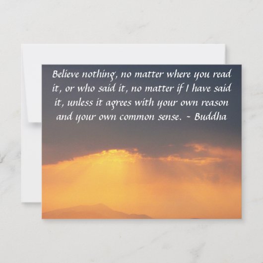 ブッダ引用文インスパイアやる気を起こさせる 招待状 (正面)