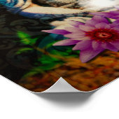 ブッダ引用文パープルロータス ポスター (角)