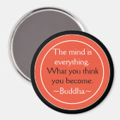 ブッダ引用文ブラックオレンジ感動的 マグネット (正面/裏面)