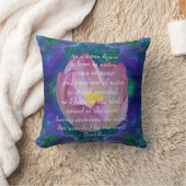 ブッダ引用文ロータスフラワー クッション (ブランケット)