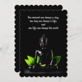 ブッダ引用文1枚 招待状 (正面/裏面)