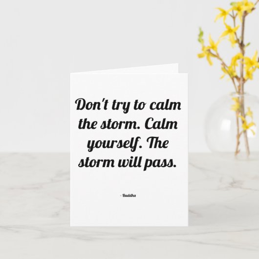 ブッダ引用文 カード (黄色い花)