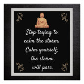 ブッダ引用文- – 嵐が通る – アートのポスター ポスター (正面)