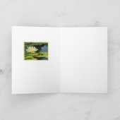 ブッダ引用文/月光イエローロータス空白の花 カード (内部)