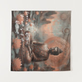 ブッダ引用文-来平和から内部 タペストリー (正面(横))