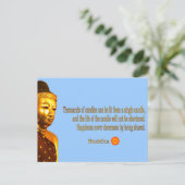 ブッダ引用文 – 道は空にはない… ポストカード (スタンド正面)