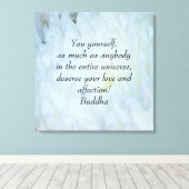 ブッダ愛と愛情ダリア キャンバスプリント (インサイチュ (ウッドフロア))