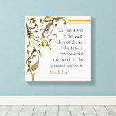 ブッダ感動的プレゼントモーメント引用文 キャンバスプリント (インサイチュ (ウッドフロア))