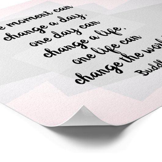 ブッダ感動的引用文文字オングレー ポスター (角)