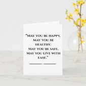 ブッダ感動的引用文 カード (黄色い花)