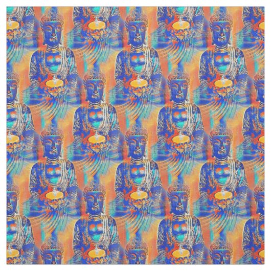ブッダ抽象芸術 カラフル ファブリック (見本)