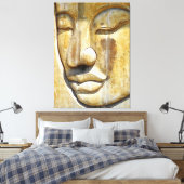 ブッダ接写ブラック&ホワイト キャンバスプリント (インサイチュ (寝室))