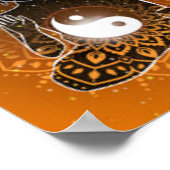 ブッダ瞑想インヤンデザイン ポスター (角)