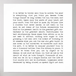 ブッダ知恵の言葉引用文 ポスター