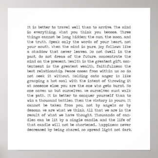 ブッダ知恵の言葉引用文 ポスター