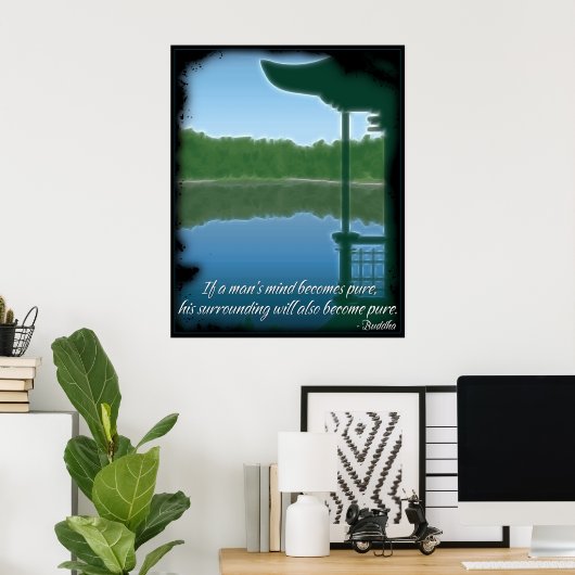 ブッダ純引用文ポスター ポスター (ホームオフィス)