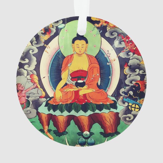 ブッダ絵画釈迦像のヒマラヤ – ネパール オーナメント (裏面)