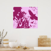 ブッダ自然プリント ポスター (キッチン)