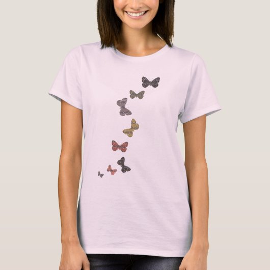 ブッダ蝶パターンTシャツ Tシャツ (正面)