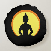 ブッダ釈迦&サンディスク – ヨガ/瞑想 ラウンドクッション (裏面)