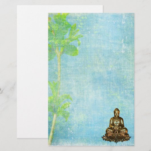 ブッダ静止 便箋 (正面/裏面)