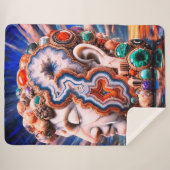 ブッダ頭ゲード シェルパブランケット (正面(横))