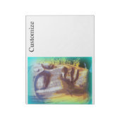 ブッダ顔グリーンサンダー_コーブ ノートパッド (回転)