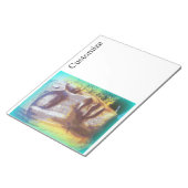 ブッダ顔グリーンサンダー_コーブ ノートパッド (アングル)