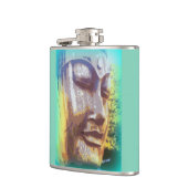 ブッダ顔グリーン フラスク (左)