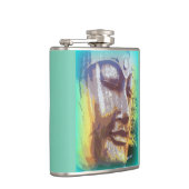 ブッダ顔グリーン フラスク (右)