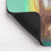 ブッダ顔グリーン マウスパッド (コーナー)