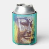 ブッダ顔グリーン 缶クーラー (缶正面)