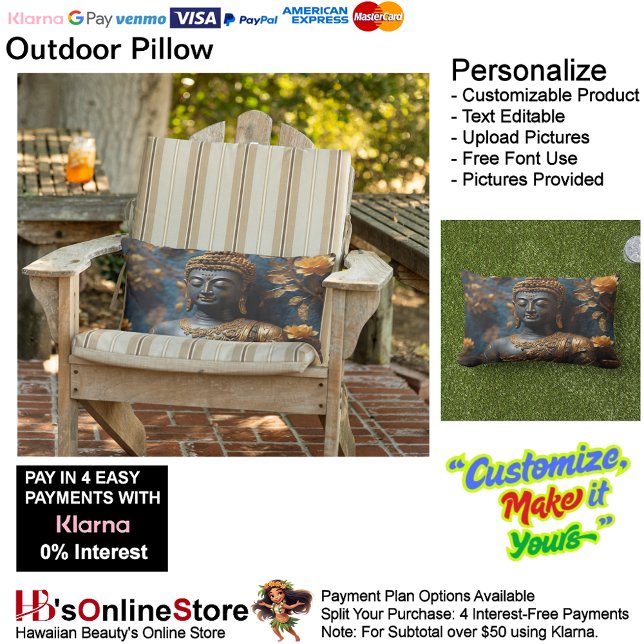 ブッダ ウルトラ コージー アウトドア サッカ（訳注:Throw Pillow の直訳は「投げ枕」ま アウトドアクッション (Buddha Ultra Cozy Outdoor Throw Pillow.)