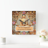 ブッダ スクエア壁時計 (ホーム)