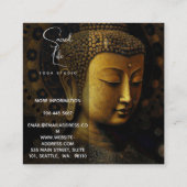ブッダ、スピリチュアル瞑想 スクエア名刺 (裏面)
