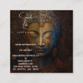 ブッダ、スピリチュアル瞑想 スクエア名刺 (裏面)