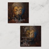 ブッダ、スピリチュアル瞑想 スクエア名刺 (正面/裏面)