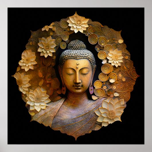 ブッダ、スピリチュアル瞑想 ポスター (正面)