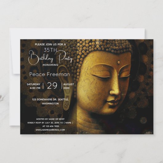 ブッダ、スピリチュアル瞑想 招待状 (正面)