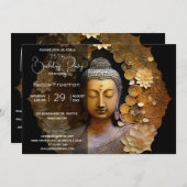 ブッダ、スピリチュアル瞑想 招待状 (正面/裏面)