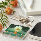 ブッダ、ダルマ、サンアクリルのキーチェーン キーホルダー (正面右)