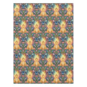 ブッダ、光のハート、テーブル、フローラ、ヴィンテージ テーブルクロス (正面)