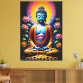 ブッダ – 咲く心 キャンバスプリント (インサイチュ (リビング))