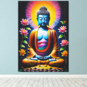ブッダ – 咲く心 キャンバスプリント (インサイチュ (ウッドフロア))