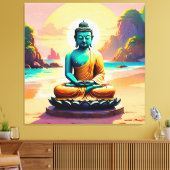 ブッダ – 悟りの静謐なショア キャンバスプリント (インサイチュ (リビング))