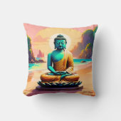 ブッダ – 悟りの静謐なショア クッション (正面)