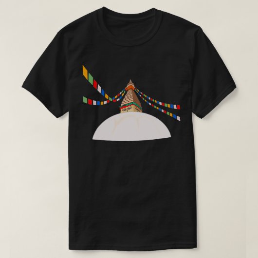 ブッダBoudha Swayambhu Gift for Nepal Ne Tシャツ (デザイン正面)