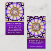 ブッダOMヨガ瞑想ビジネスカード 名刺 (正面/裏面)