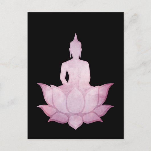ブッダonロータスピンク ポストカード (正面)